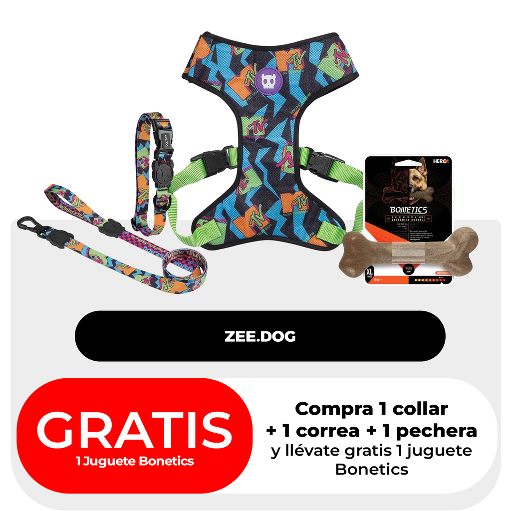 Compra collar+correa+pechera y llévate gratis 1 juguete bonectis
