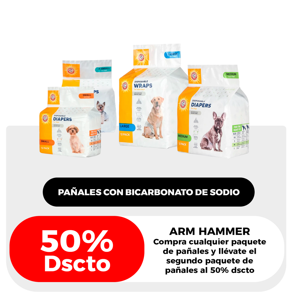 Compra 1 paquete de pañales y el segundo paquete llévatelo al 50% DSCTO.