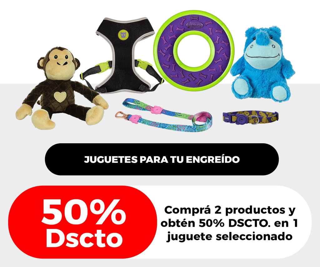 Compra 2 productos y llévate 1 juguete seleccionado al 50% DSCTO.