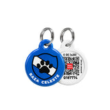 Placa de identificación Smart ID con diseño Celeste