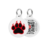 Placa de identificación Smart ID con diseño Pata Roja