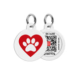 Placa de identificación Smart ID con diseño Corazón Perruno