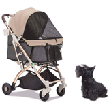 Coche para Mascotas hpz pet rover lite premium light travel stroller for small/medium dogs, cats and pets (Taupe)