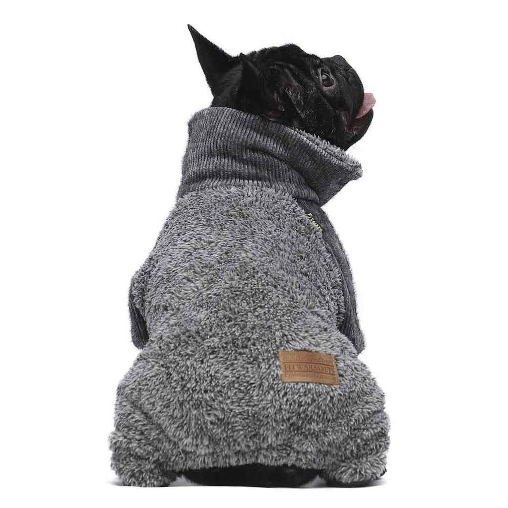 Abrigo Cuello de Tortuga Gris Oscuro - Pet Fashion
