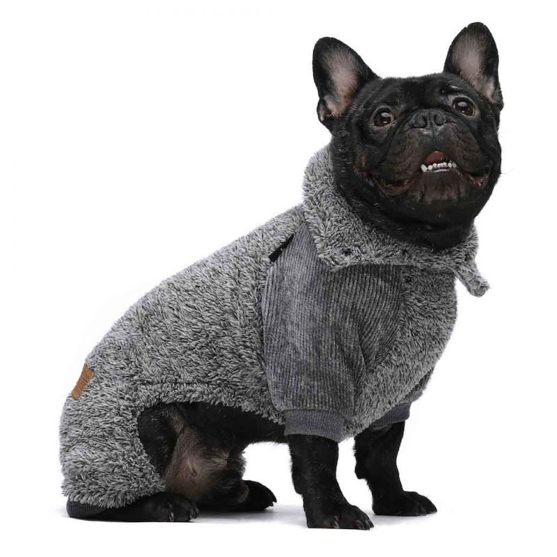 Abrigo Cuello de Tortuga Gris Oscuro - Pet Fashion