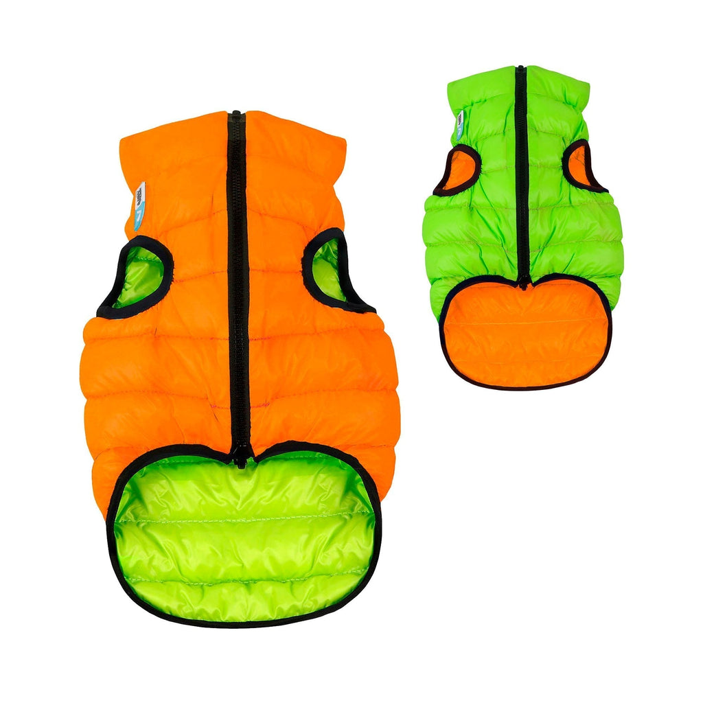 Airy Vest Casaca Reversible Naranja / Verde - Pet Fashion