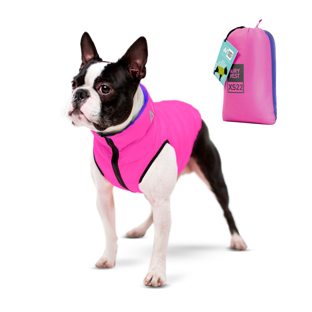 Airy Vest Casaca Reversible Rosado / Morado - Pet Fashion