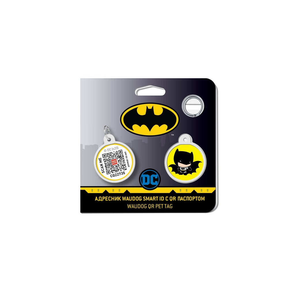 Batman Cartoon DC Comics Placa de identificación Smart ID – App ¡GRATIS! - Pet Brands