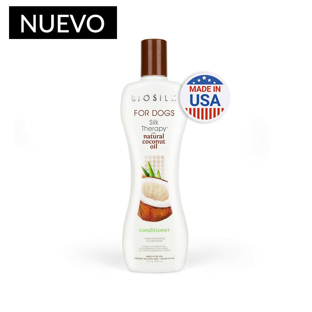 Biosilk Acondicionador Hidratante Para Perros Con Aceite De Coco Organico - Silk Therapy With Organic Coconut Oil 355 ml. - Pet Fashion