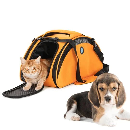 Bolso porta mascotas hpztm bingo multi-functional pet travel carrier bag/car seat/bed/airline in-cabin compatible (Sunrise orange) - Pet Fashion
