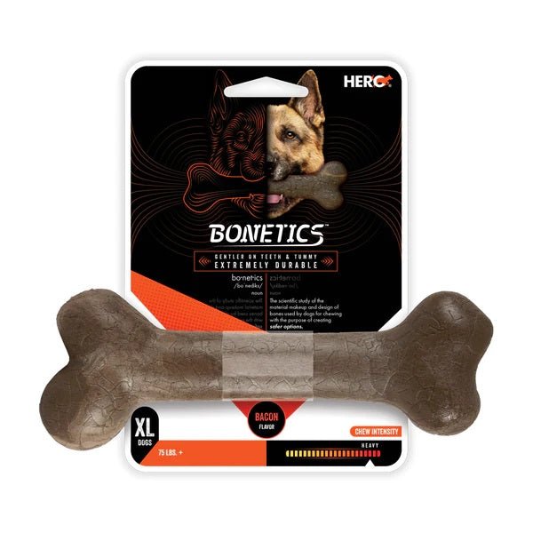 Bonetics Extra Large Femur Bone Bacon Flavor juguete para perro - Pet Brands