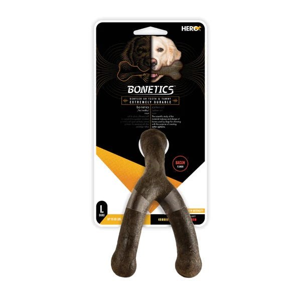 Bonetics Large Wishbone Bacon Flavor juguete para perro - Pet Brands