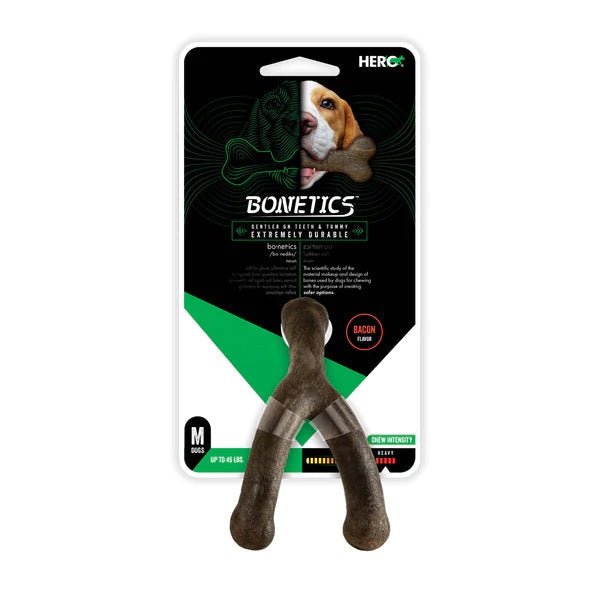 Bonetics Medium Wishbone Bacon Flavor juguete para perro - Pet Brands