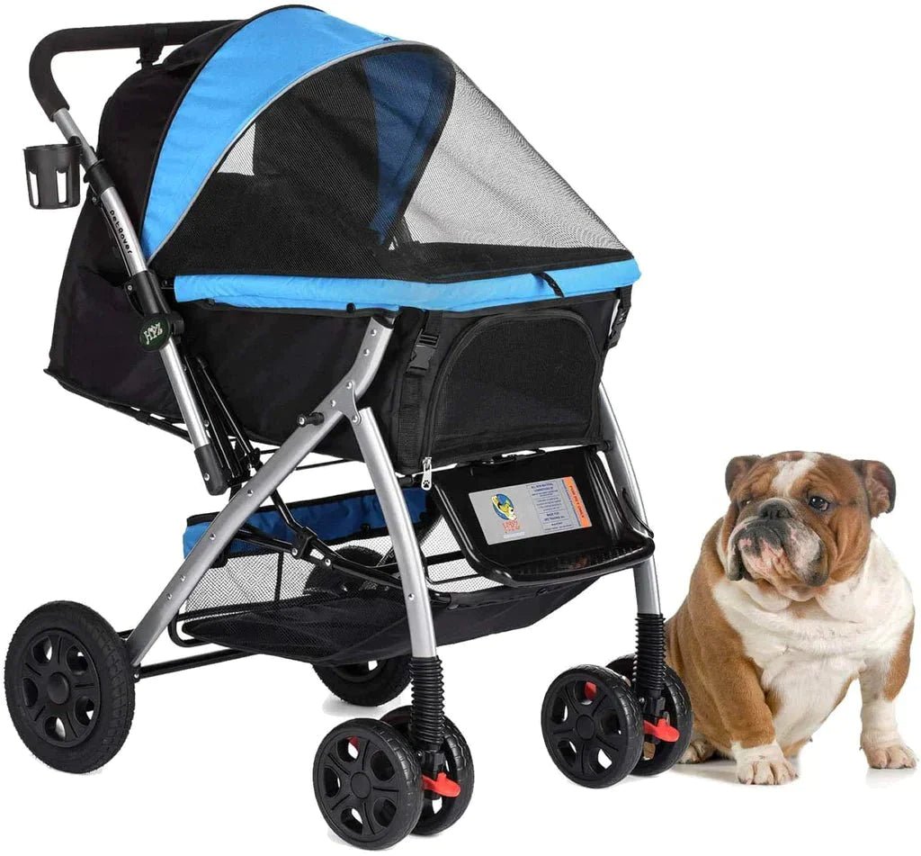 Coche para Mascotas hpztm pet rover premium stroller for small/medium/large dogs, cats and pets (Sky blue) - Pet Fashion