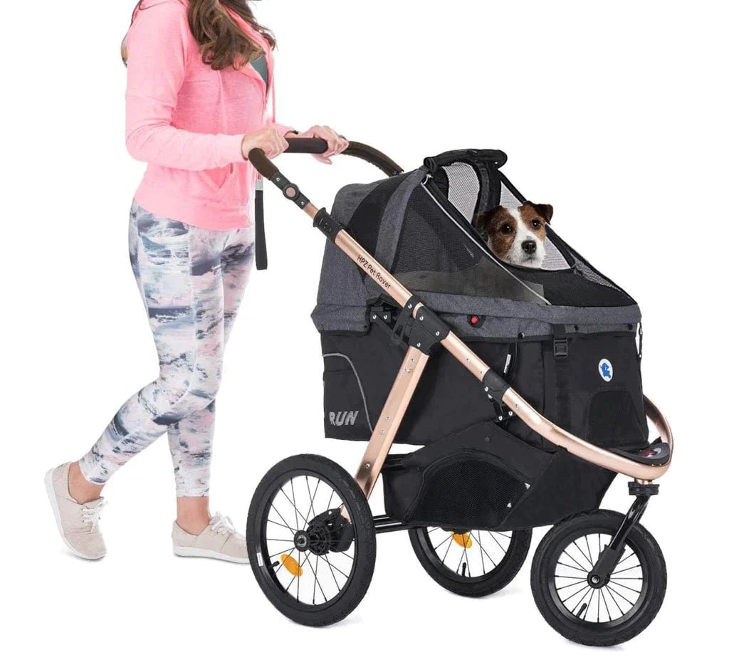 Coche para Mascotas hpztm pet rover run performance jogging sports stroller for small/medium dogs, cats and pets (Black) - Pet Fashion