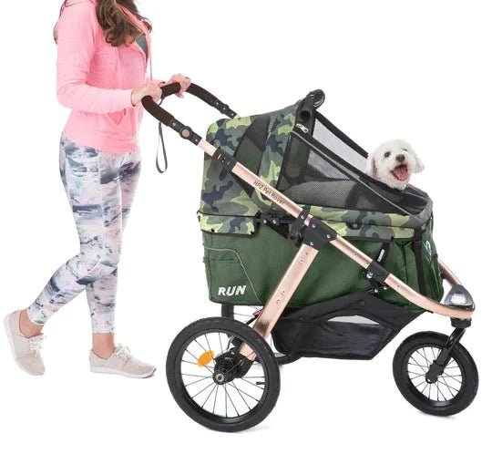 Coche para Mascotas hpztm pet rover run performance jogging sports stroller for small/medium dogs, cats and pets (Green Camo) - Pet Fashion