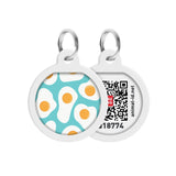 Waudog Placa de identificación Smart ID con diseño Eggs
