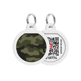 Waudog Placa de identificación Smart ID con diseño Green Camo