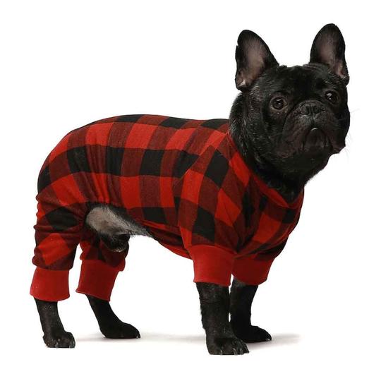 Pijama Buffalo Plaid con cuadros rojos y negros - Pet Fashion