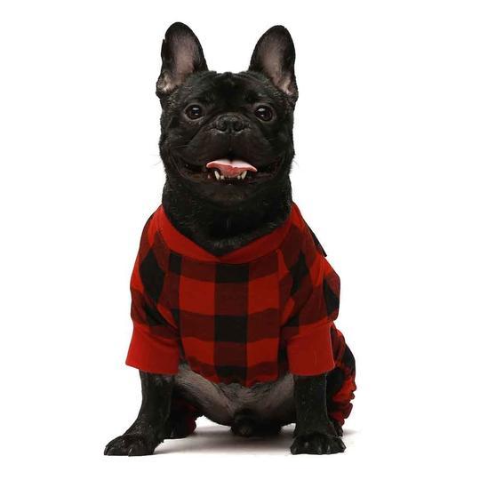 Pijama Buffalo Plaid con cuadros rojos y negros - Pet Fashion