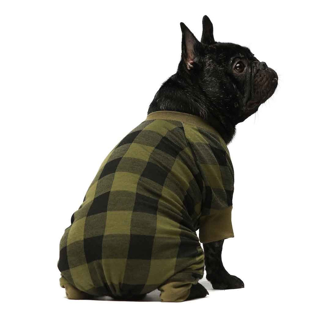 Pijama Buffalo Plaid Negro / Verde - Pet Fashion