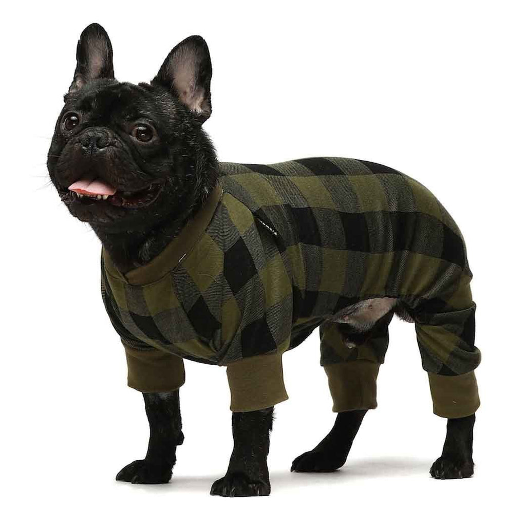 Pijama Buffalo Plaid Negro / Verde - Pet Fashion