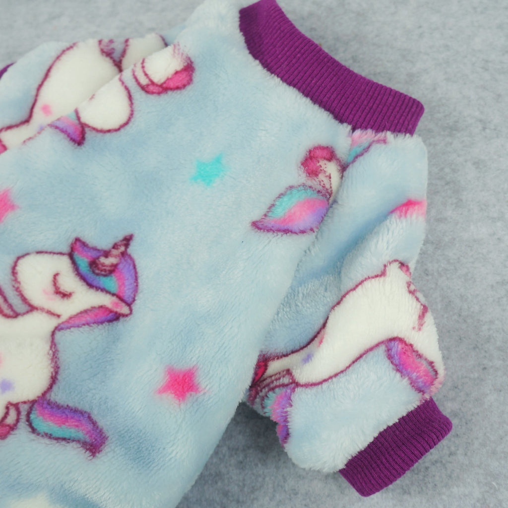 Pijama Unicornios Celeste - Pet Fashion