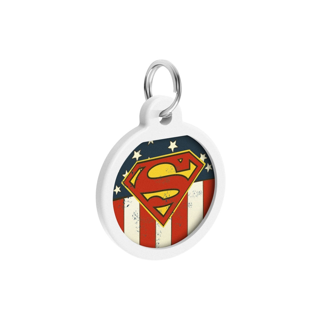 Superman America DC Comics Placa de identificación Smart ID – App ¡GRATIS! - Pet Brands