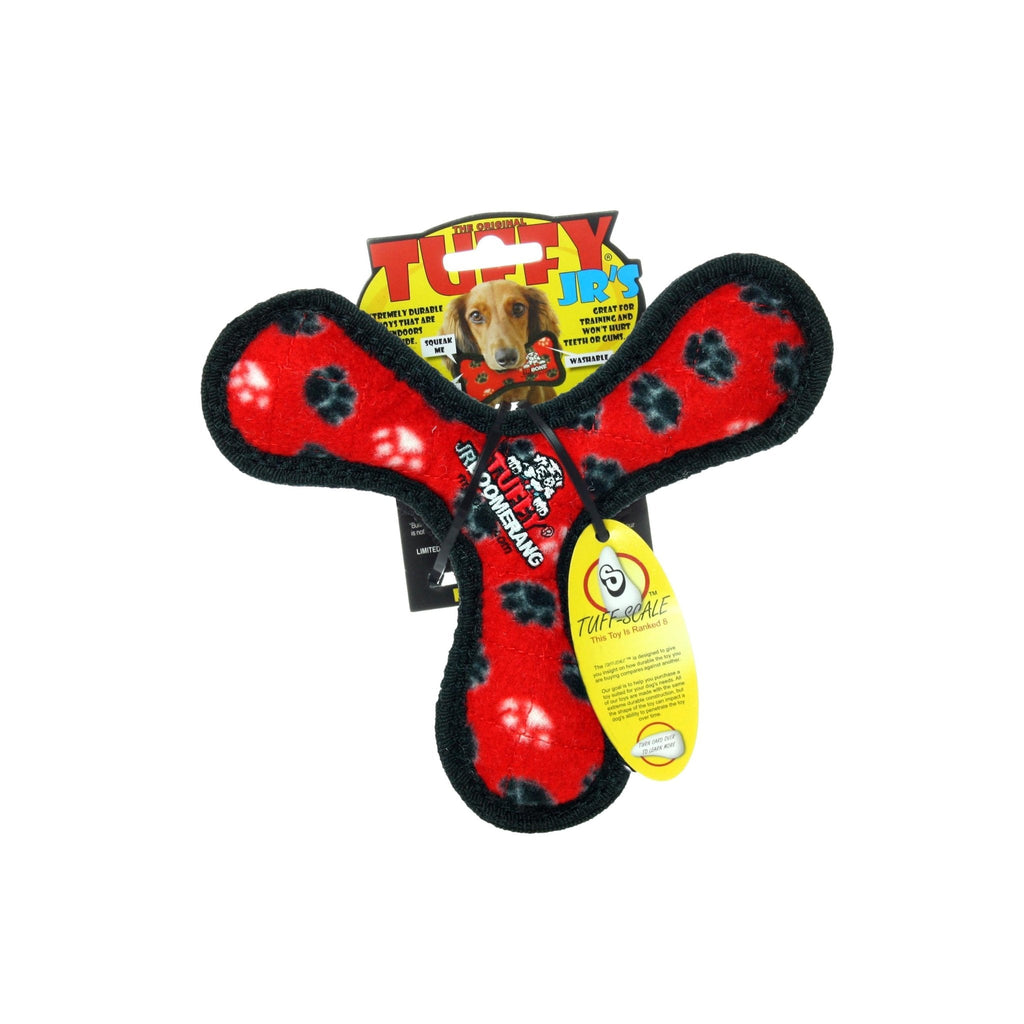 Tuffy Jr Boomerang Red Paw juguete ultra resistente para perro - Pet Fashion