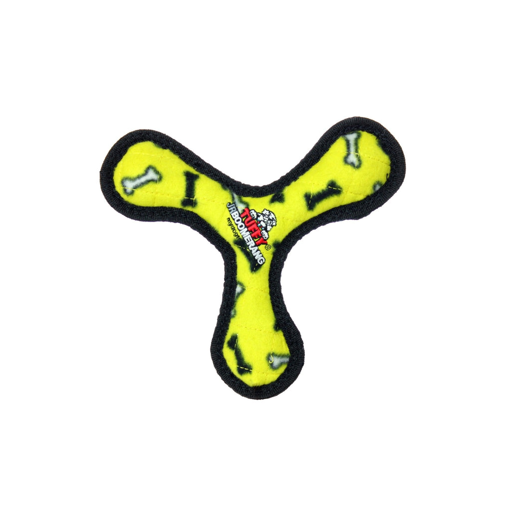 Tuffy Jr Boomerang Yellow Bone juguete ultra resistente para perro - Pet Fashion