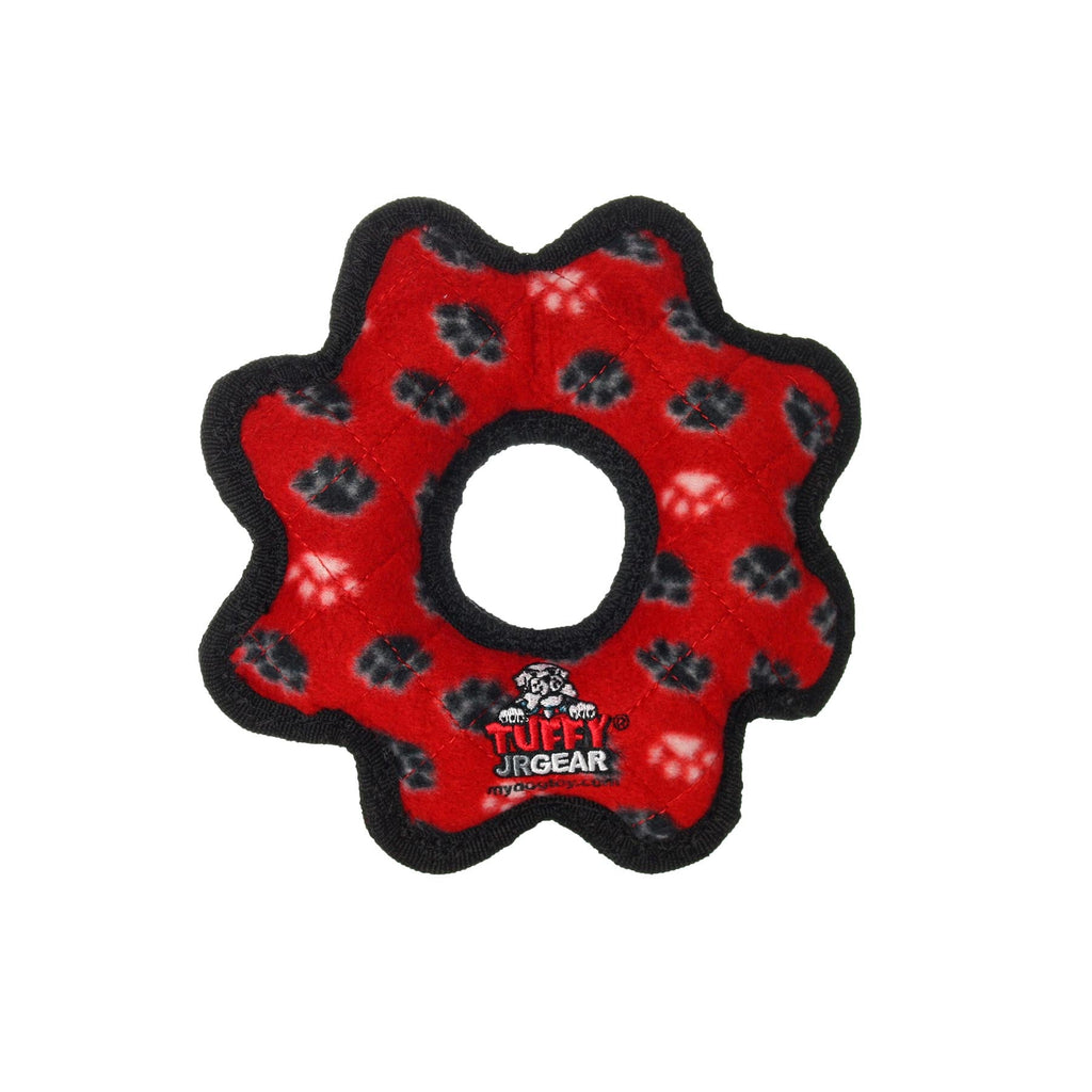 Tuffy Jr Gear Ring Red Paw juguete ultra resistente para perro - Pet Fashion