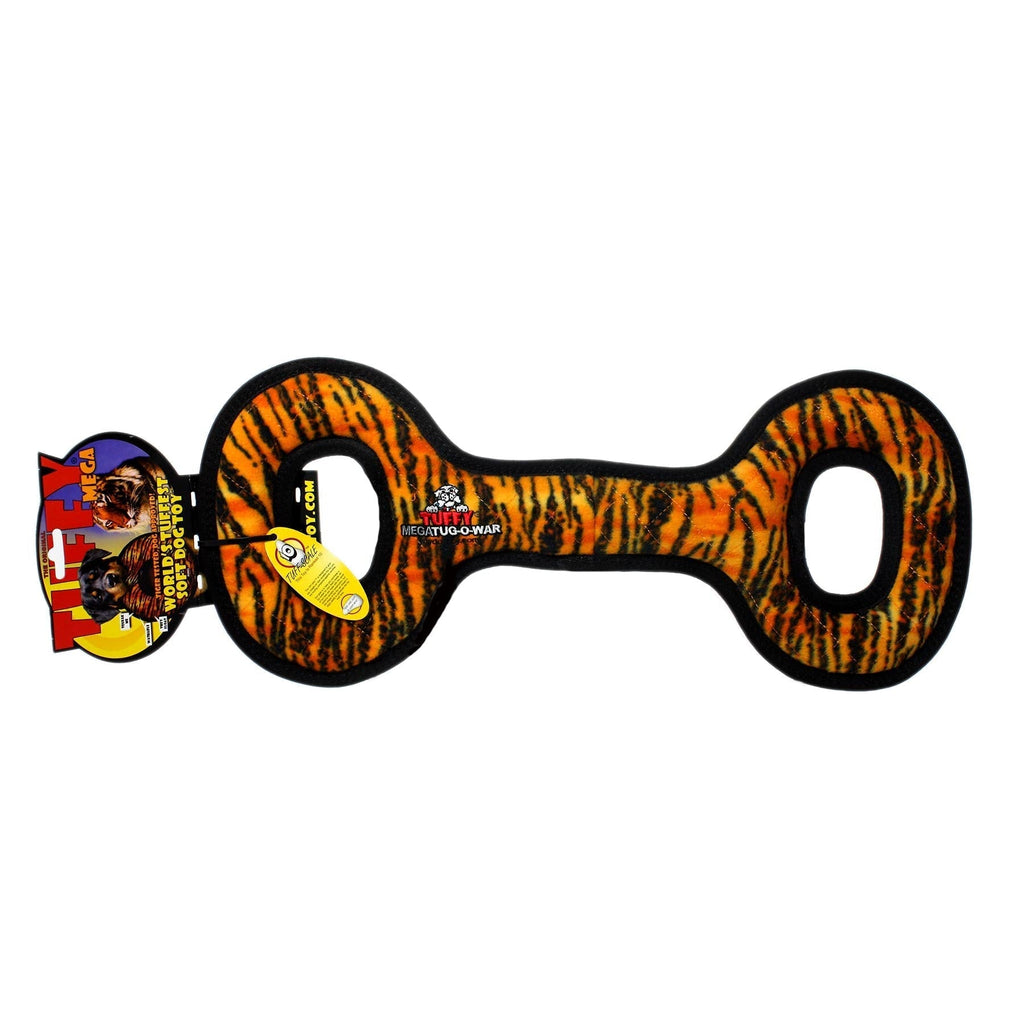 Tuffy Mega Tug Oval Tiger juguete ultra resistente para perro - Pet Fashion