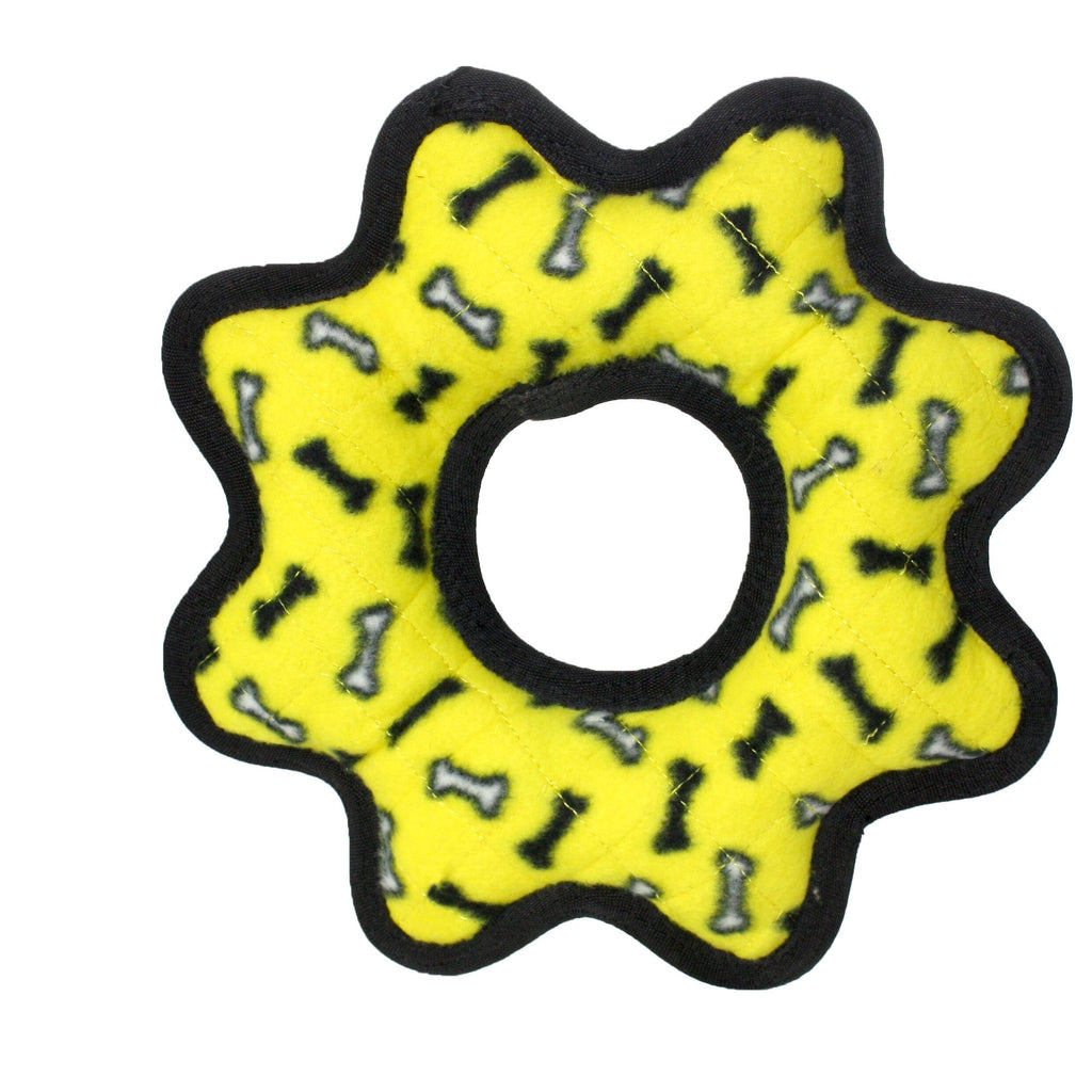 Tuffy Ultimate Gear Ring Yellow Bone juguete ultra resistente para perro - Pet Fashion