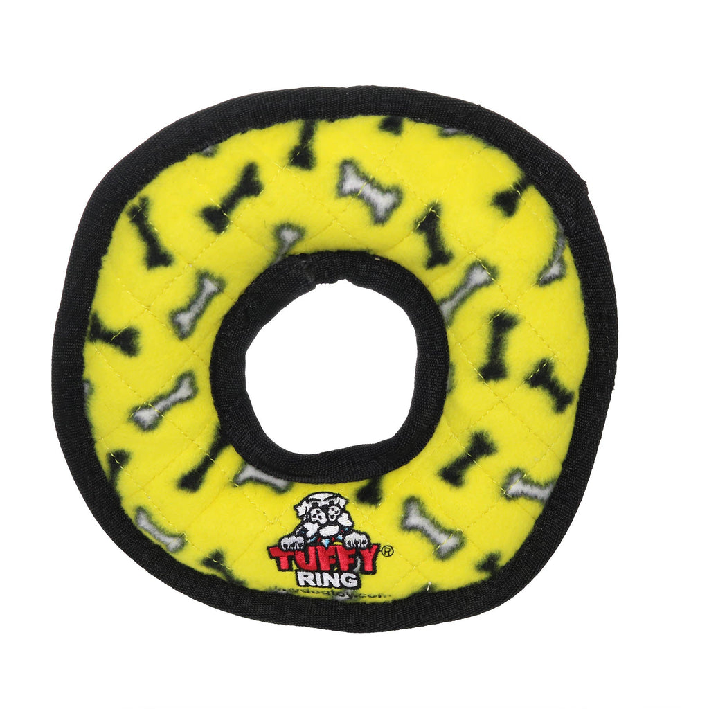 Tuffy Ultimate Ring Yellow Bone juguete ultra resistente para perro - Pet Fashion