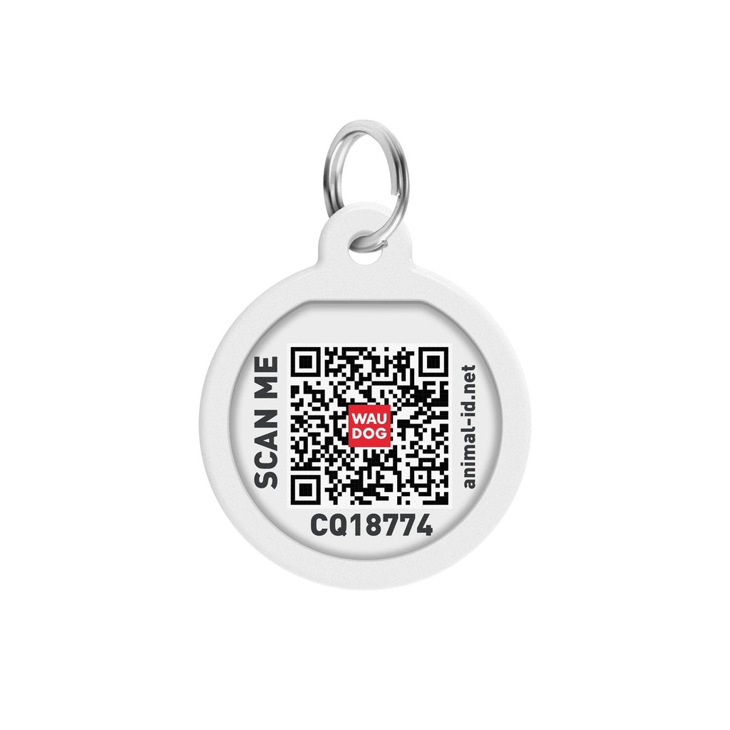 Waudog Placa de identificación Smart ID con diseño Hearts – Con registro Online - Pet Fashion